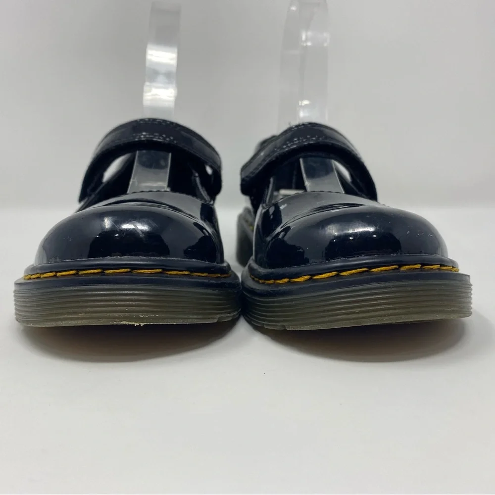 Dr. Martens Girl's 1 Maccy Black Patent Leather Mary Jane Dressy Preppy Shoes